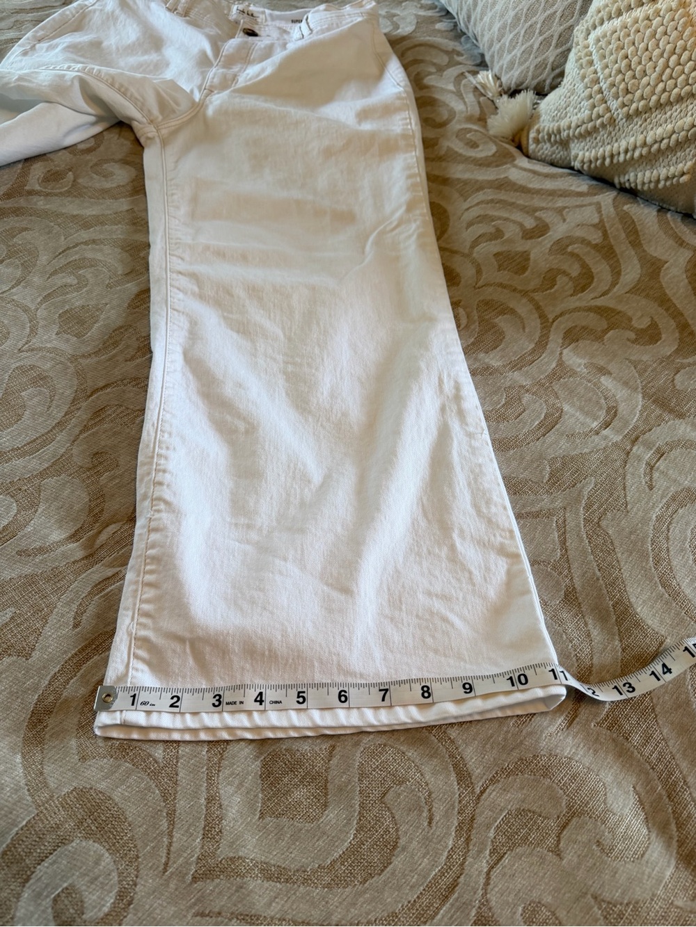 Nicole Miller New York Nomad Super High Rise Wide Leg White Jeans 10 - Picture 10 of 14